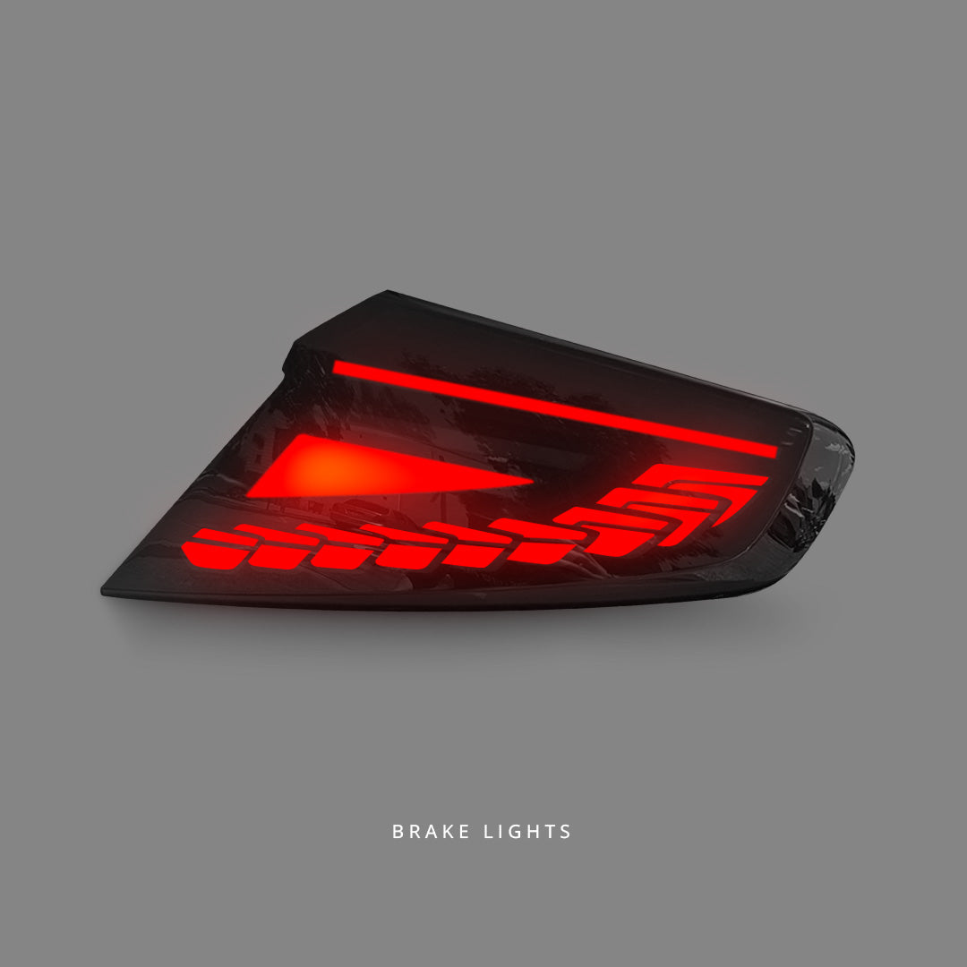 Subaru WRX VB (2022 - 2024) Sequential V3 Smoke Black Dragon Scale LED Tail Lights LH + RH