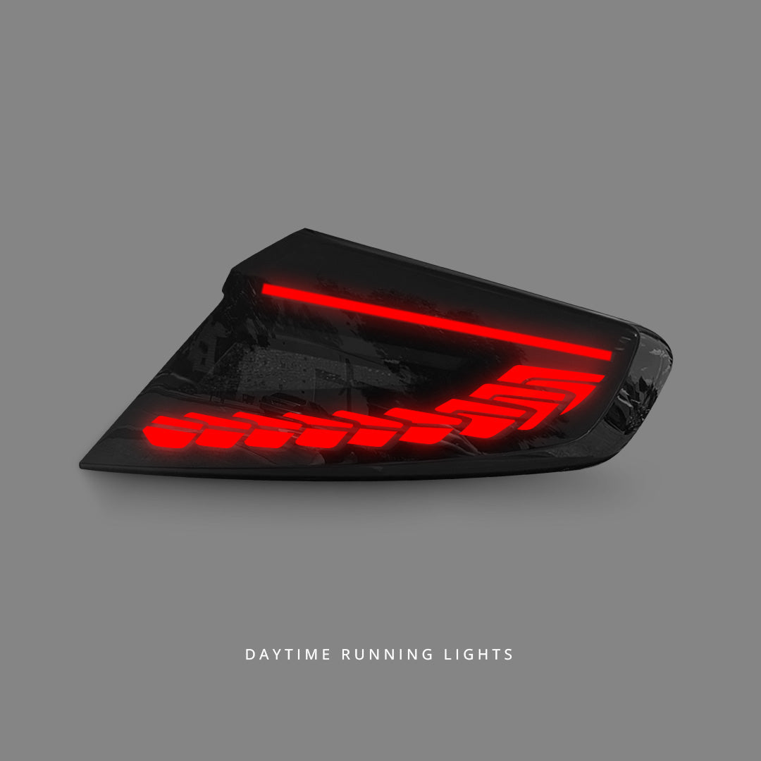 Subaru WRX VB (2022 - 2024) Sequential V3 Smoke Black Dragon Scale LED Tail Lights LH + RH