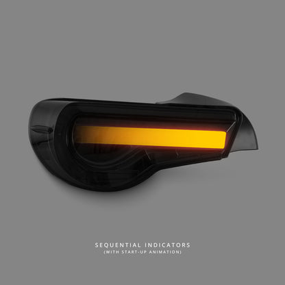 Subaru BRZ 1st Gen (2012 - 2021) OEM Style Smoke 3D LED Dynamic Blinker Tail Lights LH + RH