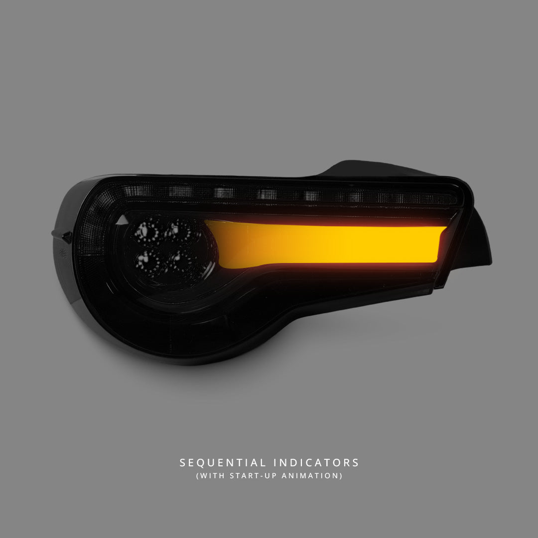 Subaru BRZ 1st Gen (2012 - 2021) OEM Style Smoke LED Dynamic Blinker Tail Lights LH + RH
