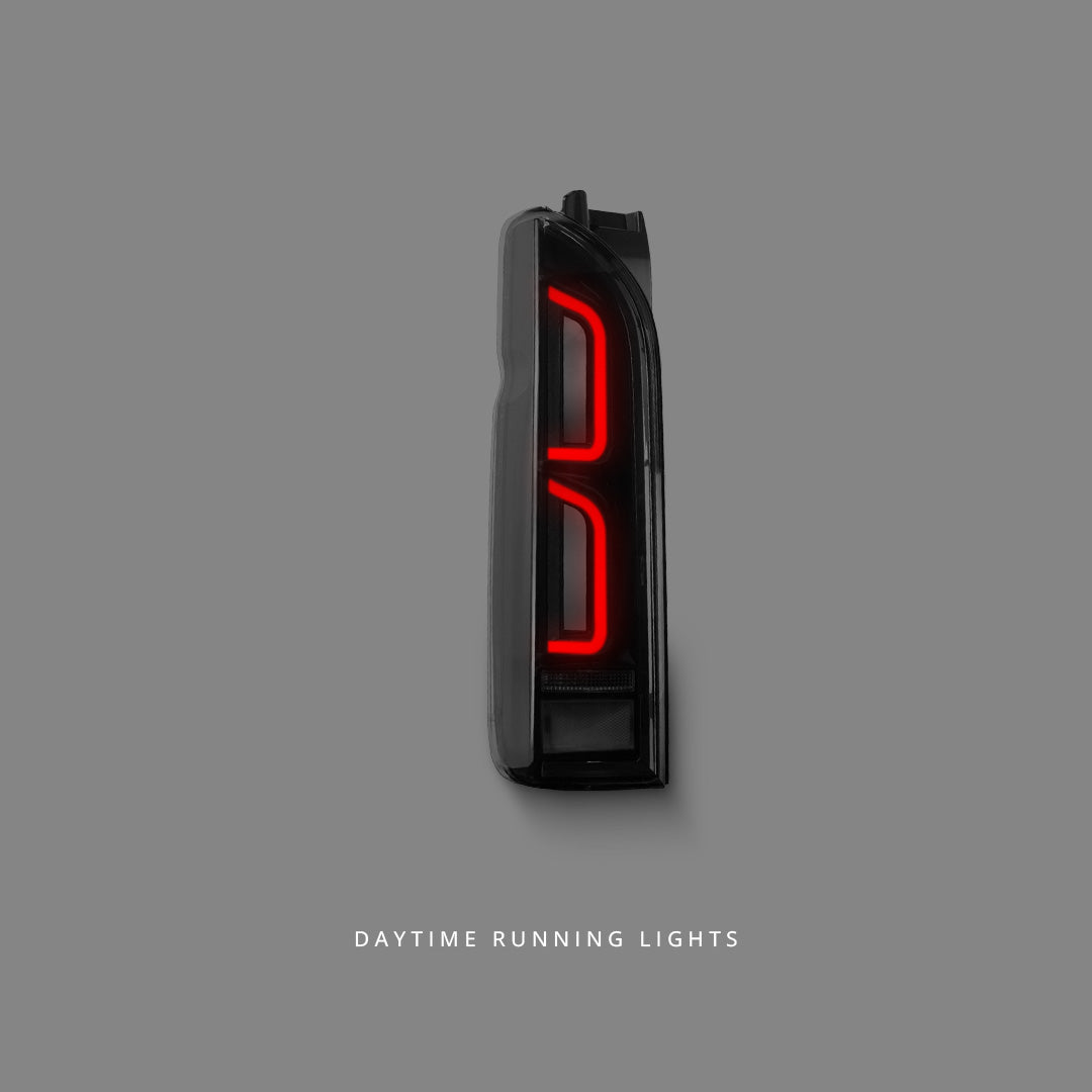 Toyota HiAce H200 / H300 (2004 - 2020) Sequential Smoke V2 3D Full LED Tail Lights LH + RH