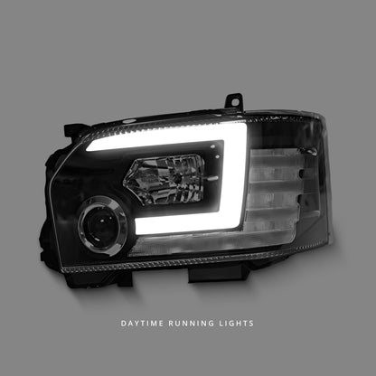 Toyota HiAce Van H200 (2014 - 2018) Sequential LED DRL Projector Headlights LH + RH
