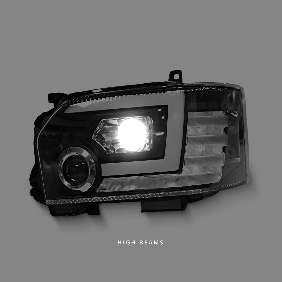Toyota HiAce Van H200 (2014 - 2018) Sequential LED DRL Projector Headlights LH + RH