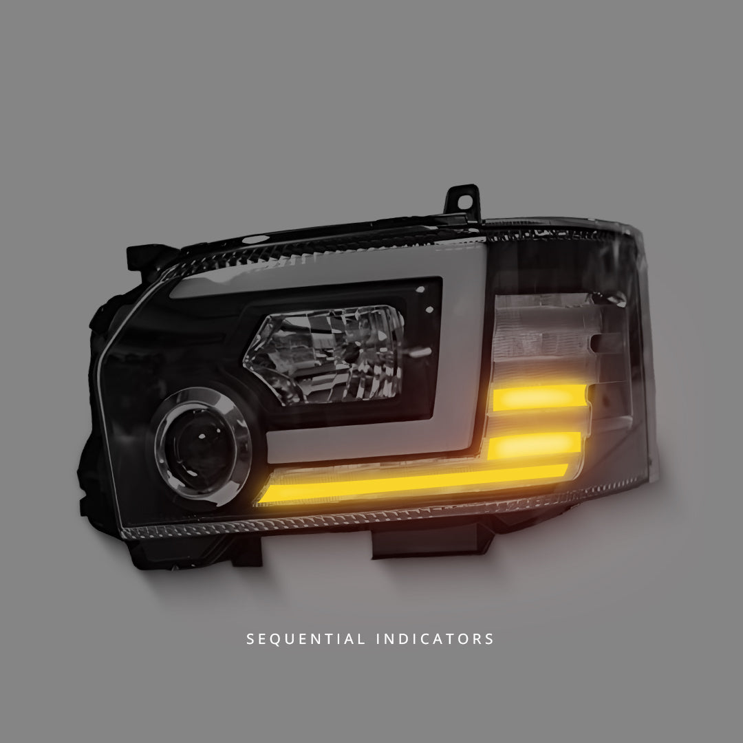 Toyota HiAce Van H200 (2014 - 2018) Sequential LED DRL Projector Headlights LH + RH