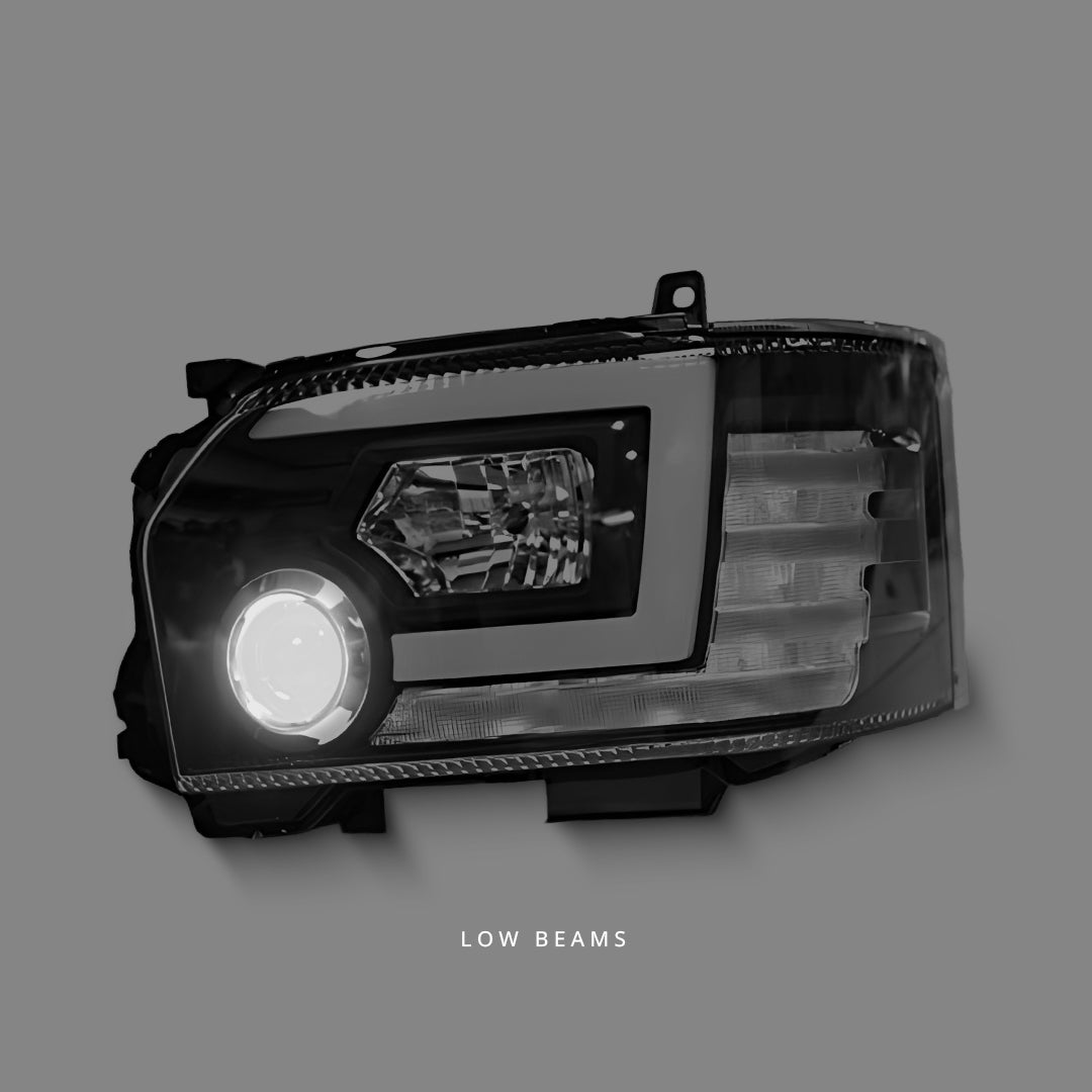 Toyota HiAce Van H200 (2014 - 2018) Sequential LED DRL Projector Headlights LH + RH
