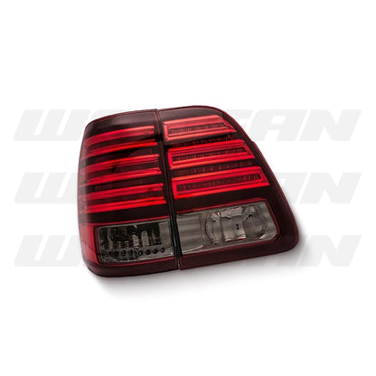 Toyota LandCruiser 100 Series (1998 - 2007) Smoked Red LED Tail Lights LH + RH