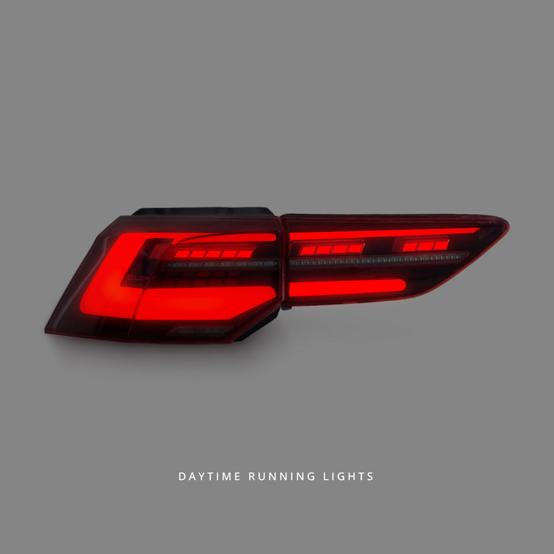 Volkswagen Golf MK8 (2021 - 2024) Sequential R Style Red LED Tail Lights LH + RH