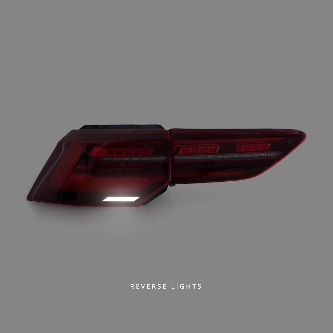 Volkswagen Golf MK8 (2021 - 2024) Sequential R Style Red LED Tail Lights LH + RH
