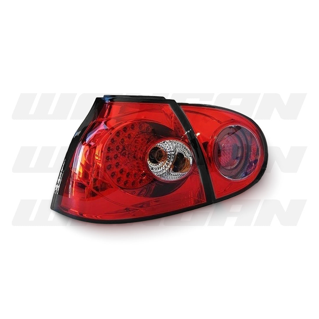 Volkswagen Golf MK5 (2003 - 2008) Clear Red LED Tail Lights LH + RH