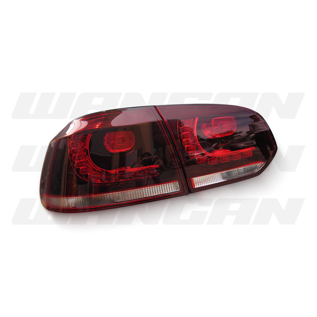 Volkswagen Golf MK6 (2009 - 2013) Golf R Style Clear Red Full LED Tail Lights LH + RH