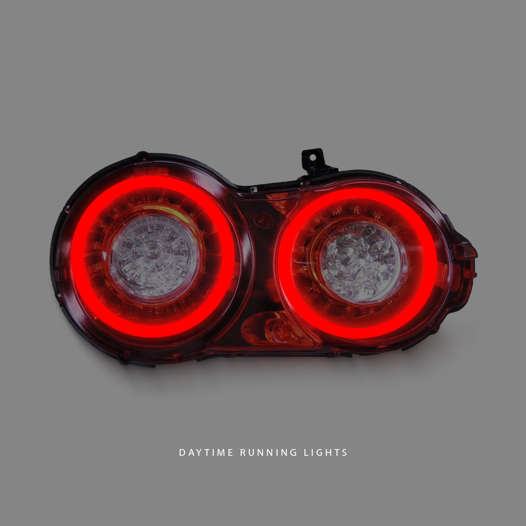Nissan GT-R R35 (2007 - 2021) Crystal Eye Clear Red 3D LED Stripe Bar Tail Light LH + RH
