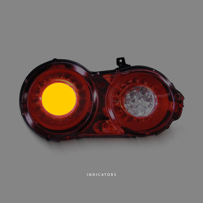 Nissan GT-R R35 (2007 - 2021) Crystal Eye Clear Red 3D LED Stripe Bar Tail Light LH + RH