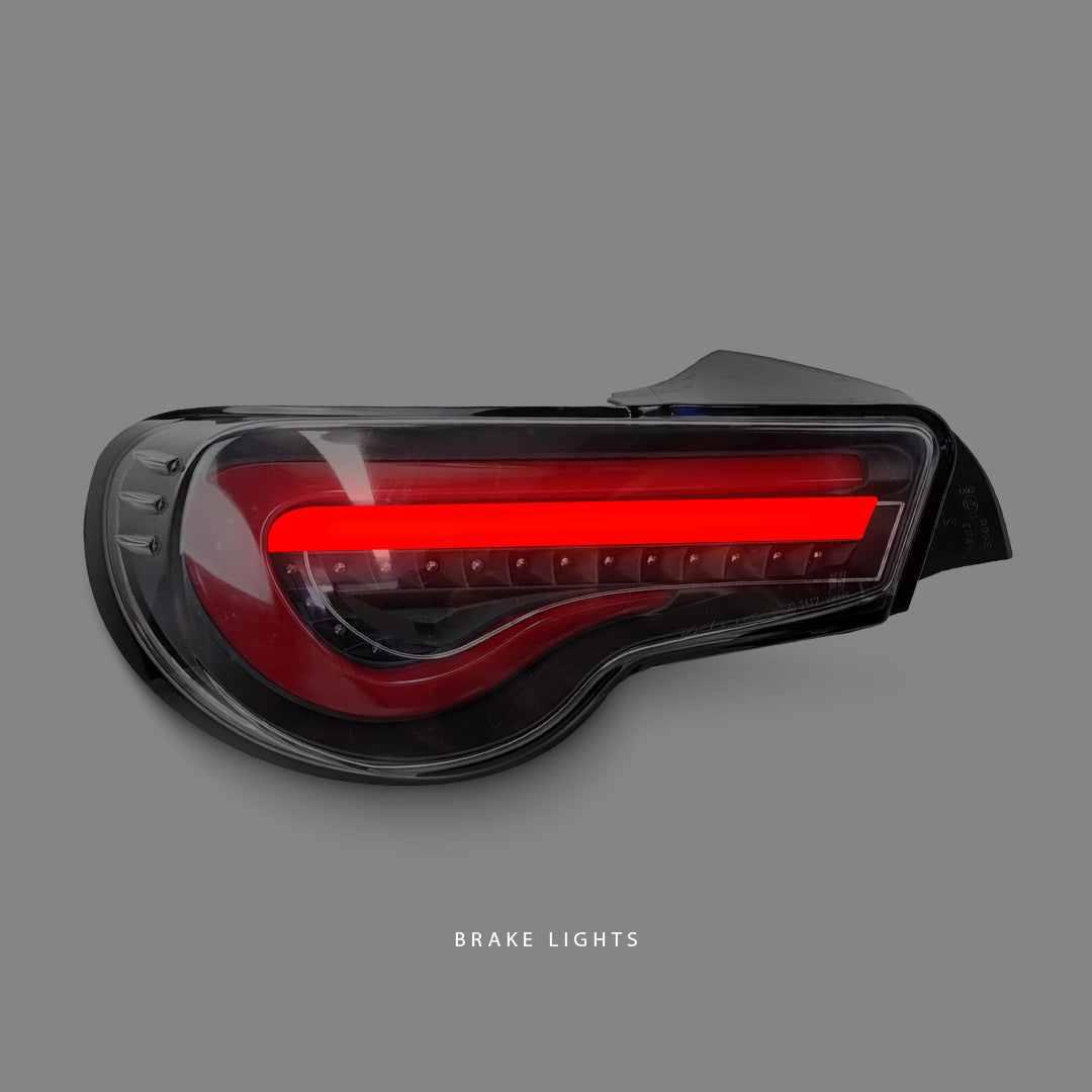 Subaru BRZ 1st Gen (2012 - 2020) Sequential Black Red LED Tail Lights LH + RH