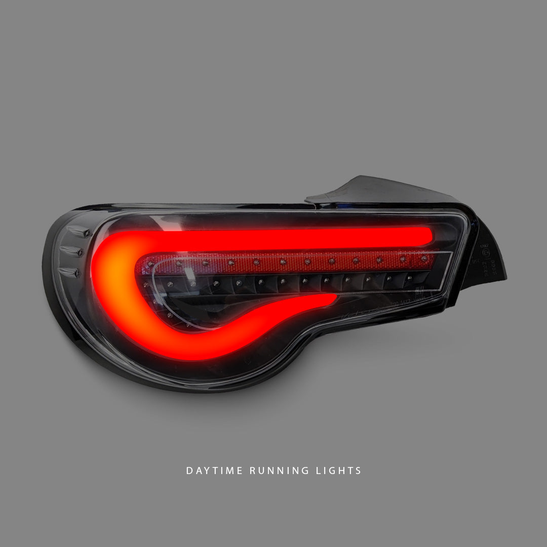 Subaru BRZ 1st Gen (2012 - 2020) Sequential Black Red LED Tail Lights LH + RH