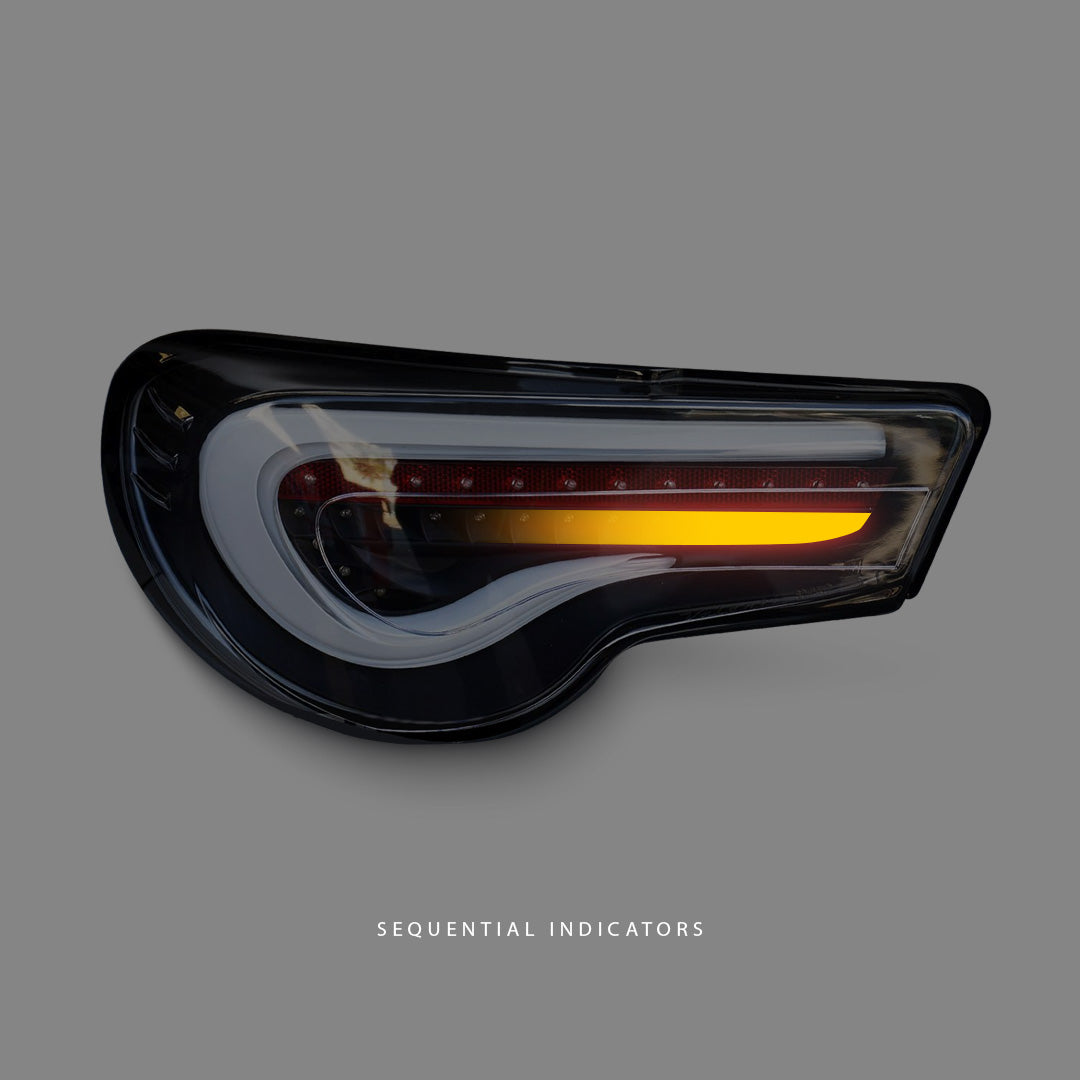Subaru BRZ 1st Gen (2012 - 2020) Sequential Black LED Tail Lights LH + RH