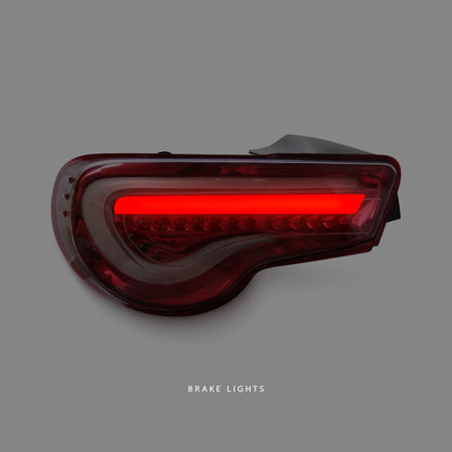 Subaru BRZ 1st Gen (2012 - 2020) Sequential Clear Red LED Dynamic Blinker Tail Lights LH + RH