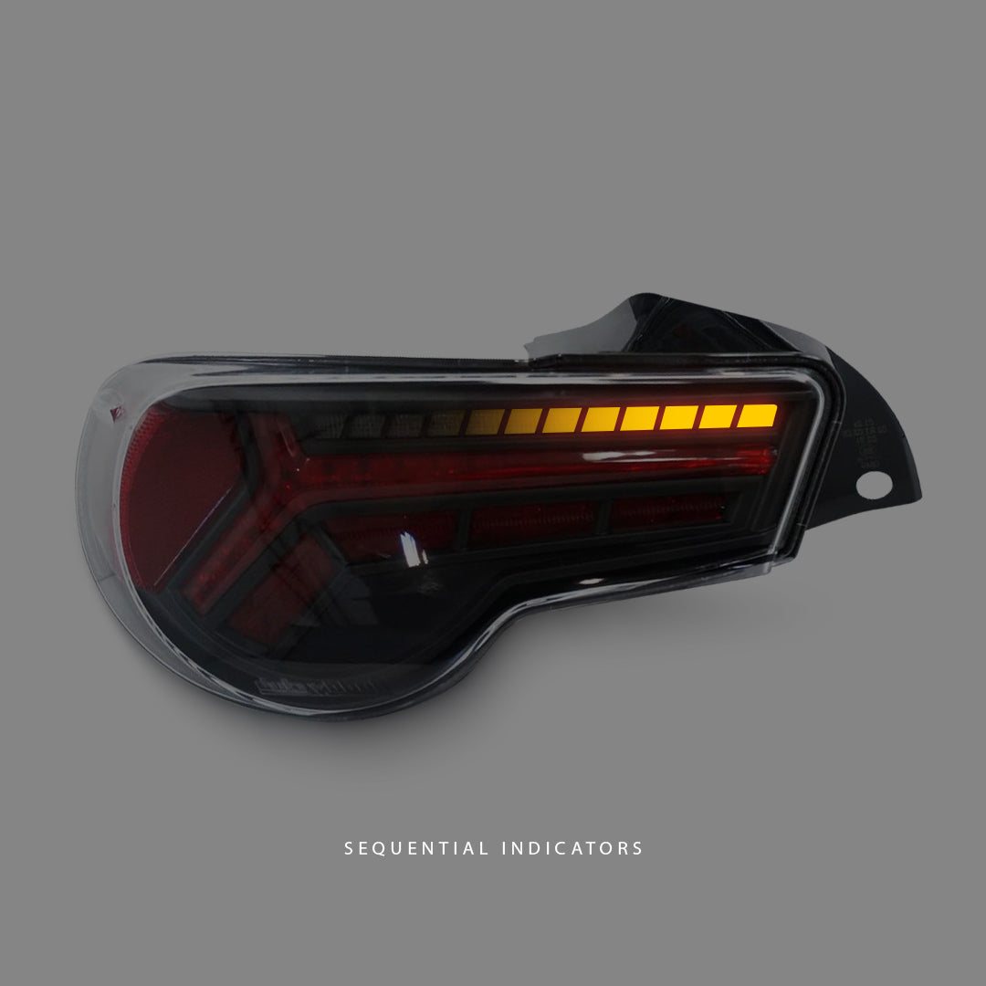 Toyota 86 1st Gen (2012 - 2020) Sequential Black Red V2 Full LED Tail Lights LH + RH