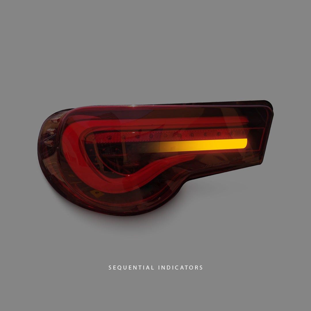 Toyota 86 1st Gen (2012 - 2020) Sequential Smoke Red LED Blinker Tail Lights LH + RH