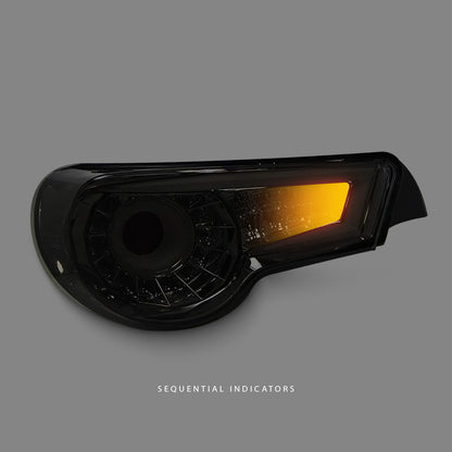Toyota 86 ZN6 (2012 - 2018) Sequential Crystal Eye Smoked LED Tail Lights LH + RH