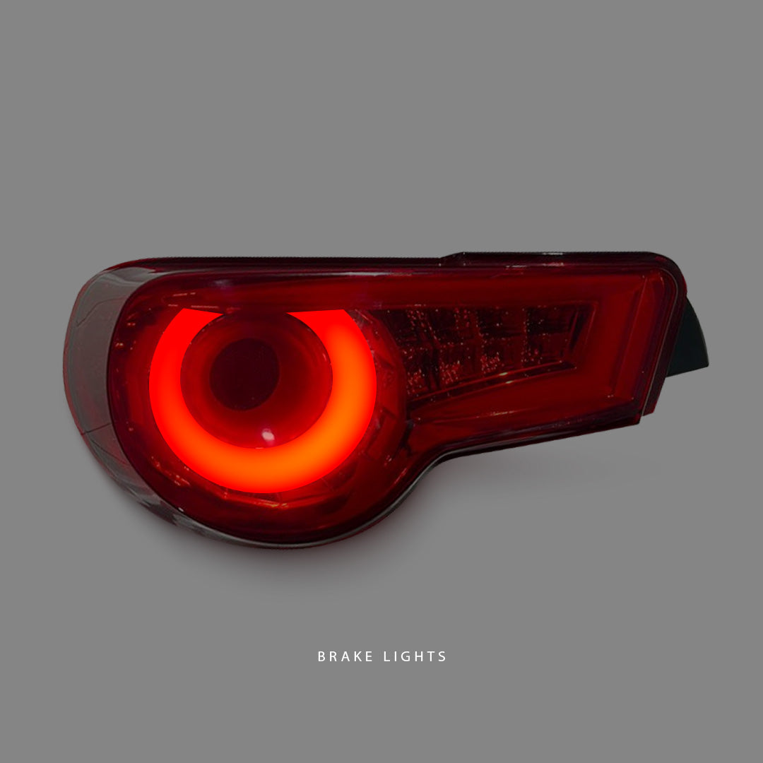 Toyota 86 ZN6 (2012 - 2018) Sequential Crystal Eye Clear Red LED Tail Lights LH + RH