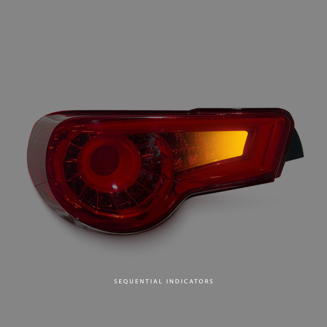 Toyota 86 ZN6 (2012 - 2018) Sequential Crystal Eye Clear Red LED Tail Lights LH + RH